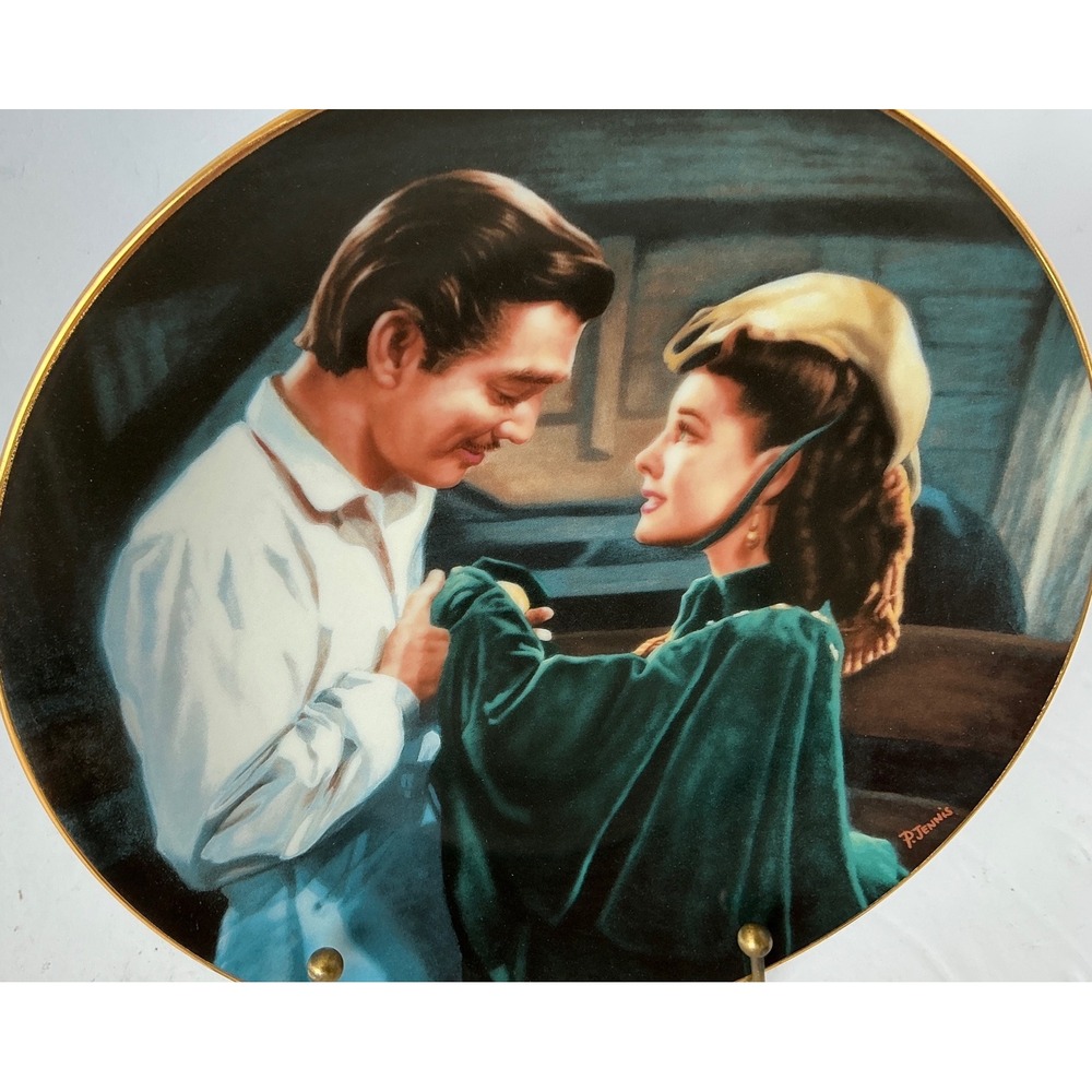 W.S. George Vintage Gone‎ With the Wind Scarlett Asks a Favor Plate 8.5" Classic